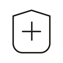 Obraz premium Outline Vector Icon Shield, Protect, Defense