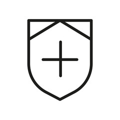 Outline Vector Icon Shield, Protect, Defense
