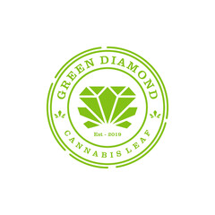 cannabis diamond logo design