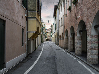 Obraz premium Glimpse of Treviso, a historic town in Italy 