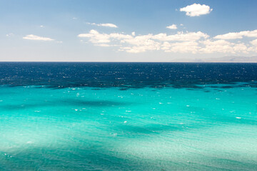 Fototapeta premium blue sky and tropical calm sea for background