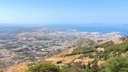 Aerial view of Trapani on Sicily