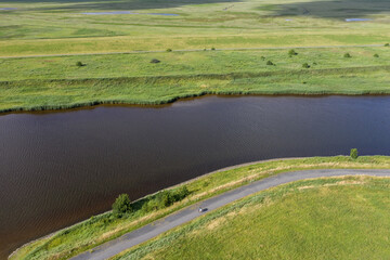 Obraz premium Landscape with the Leyhoerner-Sieltief by Greetsiel