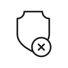 Outline Vector Icon Shield, Protect, Defense