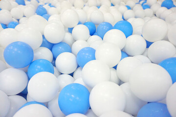 Blue and White Plastic Ball Pool