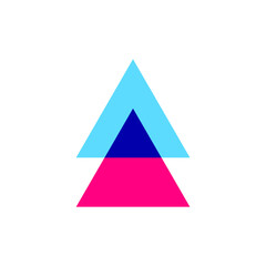 Creative triangle arrow logo design for business company
