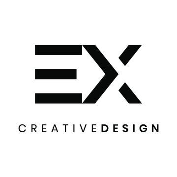 Modern letter EX logo design