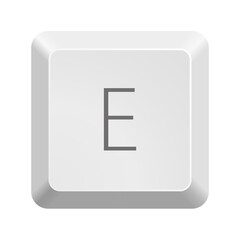 Button E. Icon Vector Illustration. 