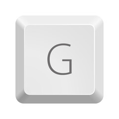 Button G. Icon Vector Illustration. 