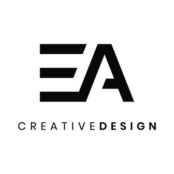 Modern letter EA logo design