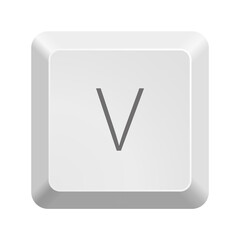 Button V. Icon Vector Illustration. 