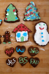 baking homemade christmas ginger cookies 