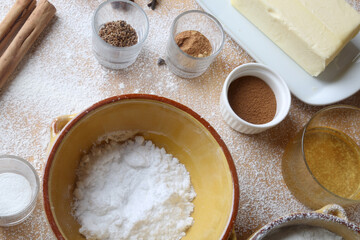 baking homemade christmas ginger cookies 