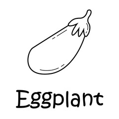 Badge  eggplant with the inscription. Vector, eps