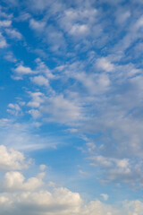 Blue sky background with clouds.