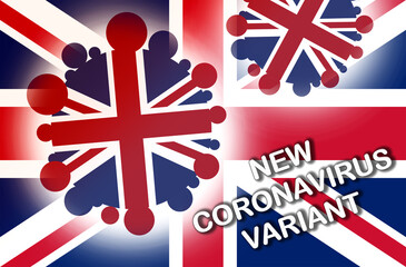 Obraz premium the British flag with inscription 