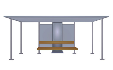 Bus station isolated. vector illustration