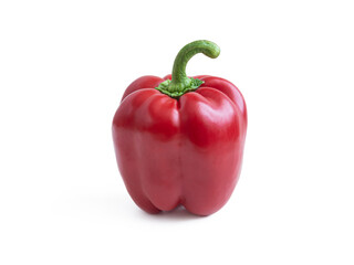 Red bell pepper on a white background