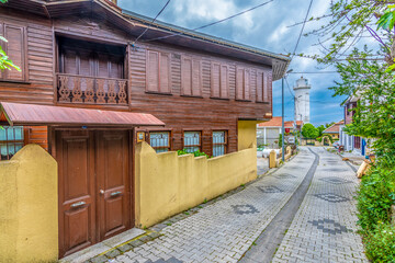 Fototapeta premium Anadolu Feneri Village view in Istanbul