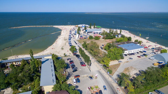Aerial view of the Yeysk city. Russia