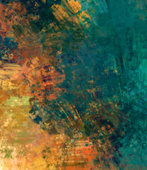 Brushed Painted Abstract Background. Brush stroked painting. Artistic vibrant and colorful wallpaper.