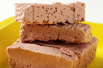 Traditional Turkish halva. Food background.