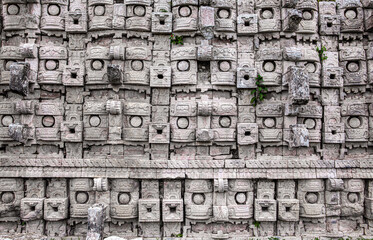 Mayan wall of faces