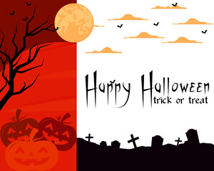 halloween background with pumpkin