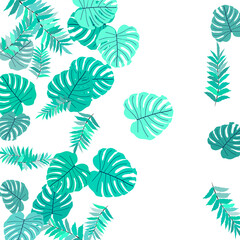 Fototapeta na wymiar Vector tropical pattern from colorful foliage.