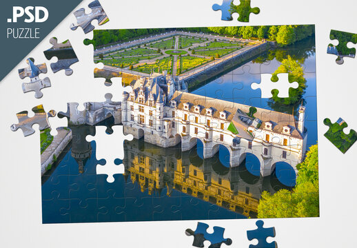 Jigsaw Puzzle Mockup