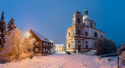 The Basilica of St. Lawrence and St. Zdislava is a Baroque church in the grounds of the Dominican monastery in Jablonné in Podještědí near Liberec. Northern Bohemia. It is national cultural monument.