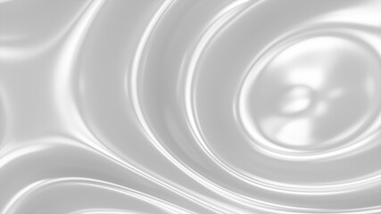 Obraz premium 3d abstract waving background. Wavy reflection surface, ripples. Cloth texture, liquid white pattern. 3d render illustration.