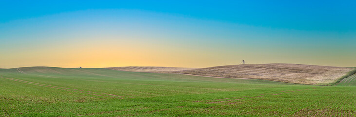 rural area with fields and hunting seat near Bad Frankenhausen