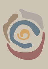 Modern abstract illustration. Design for cover, card, brochure, social media. Trendy colors.