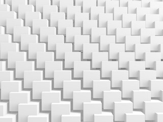 Fototapeta premium White cubes structure. Abstract futuristic background.