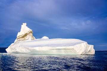 floating glaciers at fjord Disco Bay West Greenland