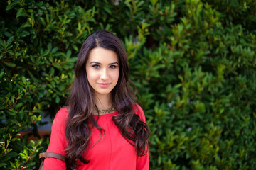 Fototapeta premium Beautiful young multicultural woman outdoor portrait