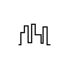 Skyline icon isolated on white background