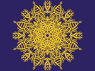 Mandala ornament creative work. Digital art illustration