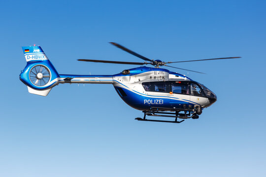Polizei Police Helicopter Airbus Helicopters H145 Stuttgart Airport in Germany