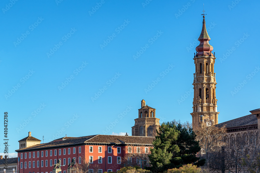 Poster Cabildo Building in Zaragoza, Spain