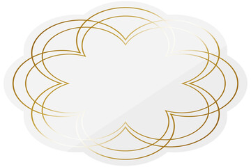 華やかなフレーム　ホワイト＆ゴールド　横位置