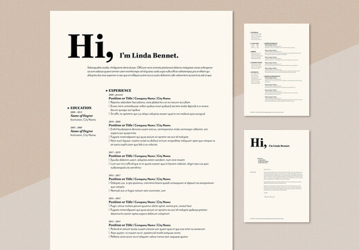 Modern Resume and Cover Letter Layout