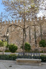 Medieval wall  in Seville, Spain