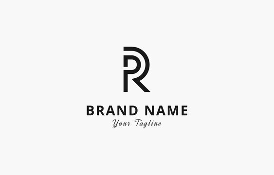 Initial Letter PR P R Logo Vector Template
