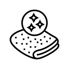 atlas fabric line icon vector. atlas fabric sign. isolated contour symbol black illustration