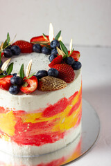 cheesecake with berries