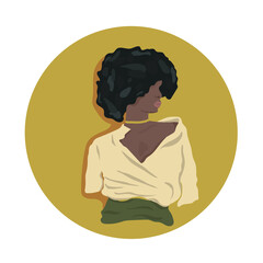 girl with curly hair, africa