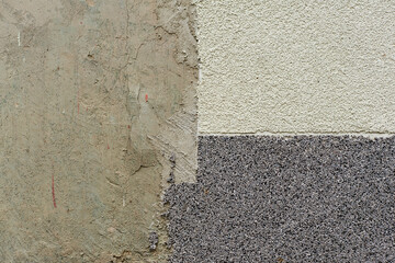 Aged termal isolation wall texture grain rough surface low quality construction in Sofia, Bulgaria, Eastern Europe