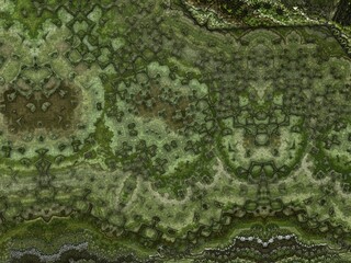 Bizarre fractal 3D background with a complicated recursion on the surface.